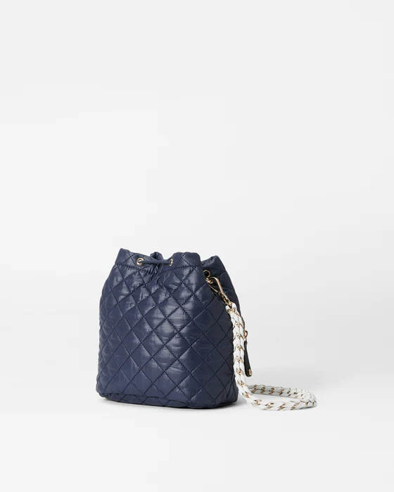 MZ Wallace Dawn White Crosby Drawstring Bucket Bag - Big Bag NY
