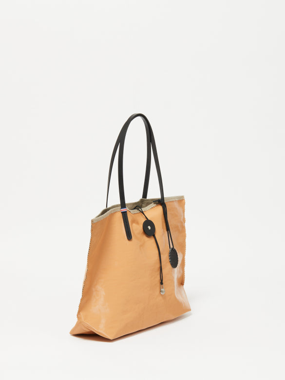 Jack Gomme Atelier Lin Coated Linen Bahia Tote Cannelle - Big Bag NY