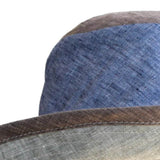 Linen Neutral Colorblock Floppy Large Brim