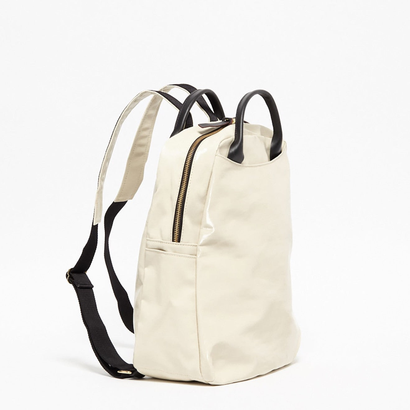 Jack Gomme LAMI Backpack Coated Linen E22 Made in Paris France Big Bag NY Bag Store Cream Crema