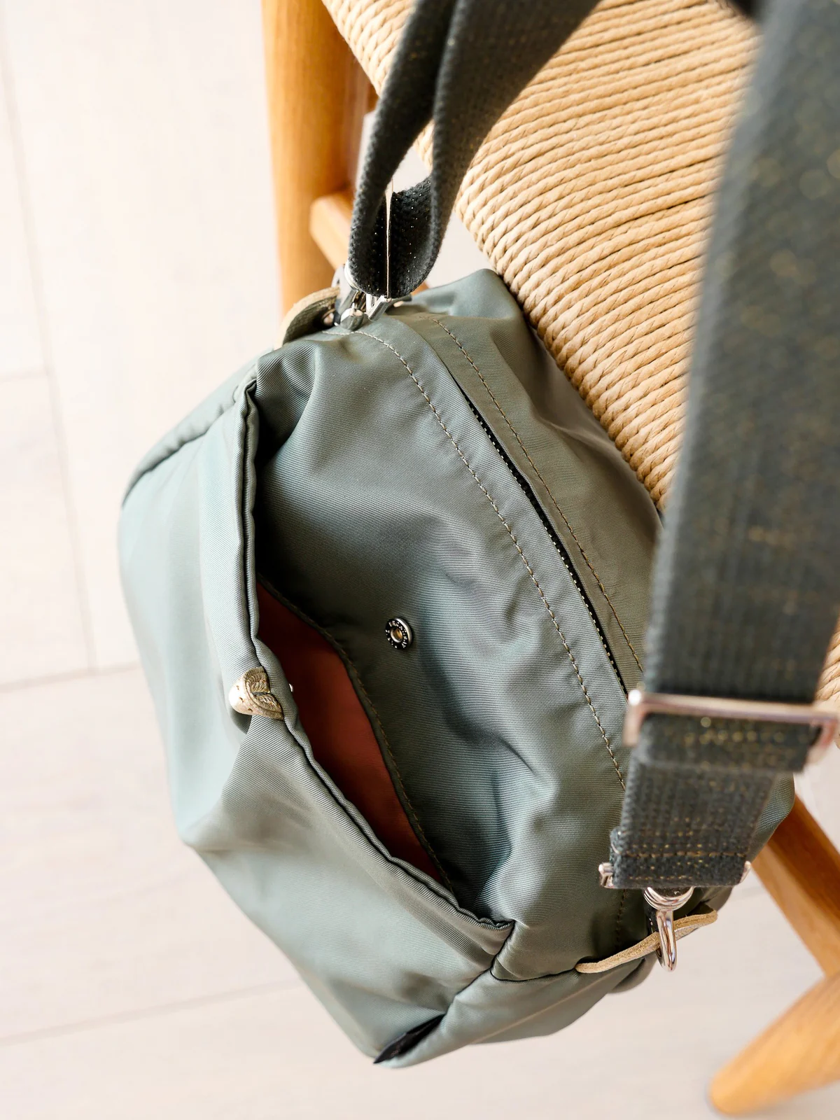 Brontibay Baia Satin Nylon Crossbody Bag Willow - Big Bag NY