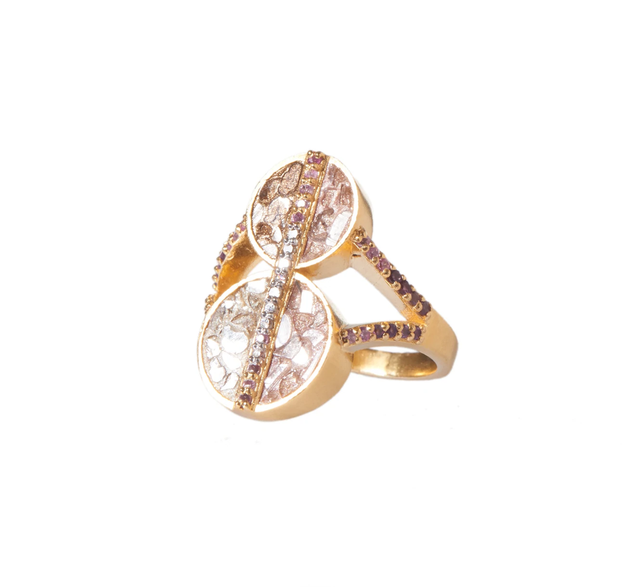Deco Circle Diamond Ring