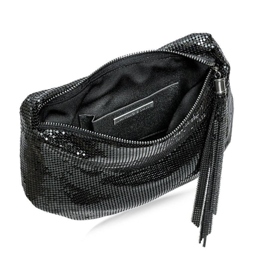 Whiting and Davis Marisol Twisted Hobo in Black - Big Bag NY
